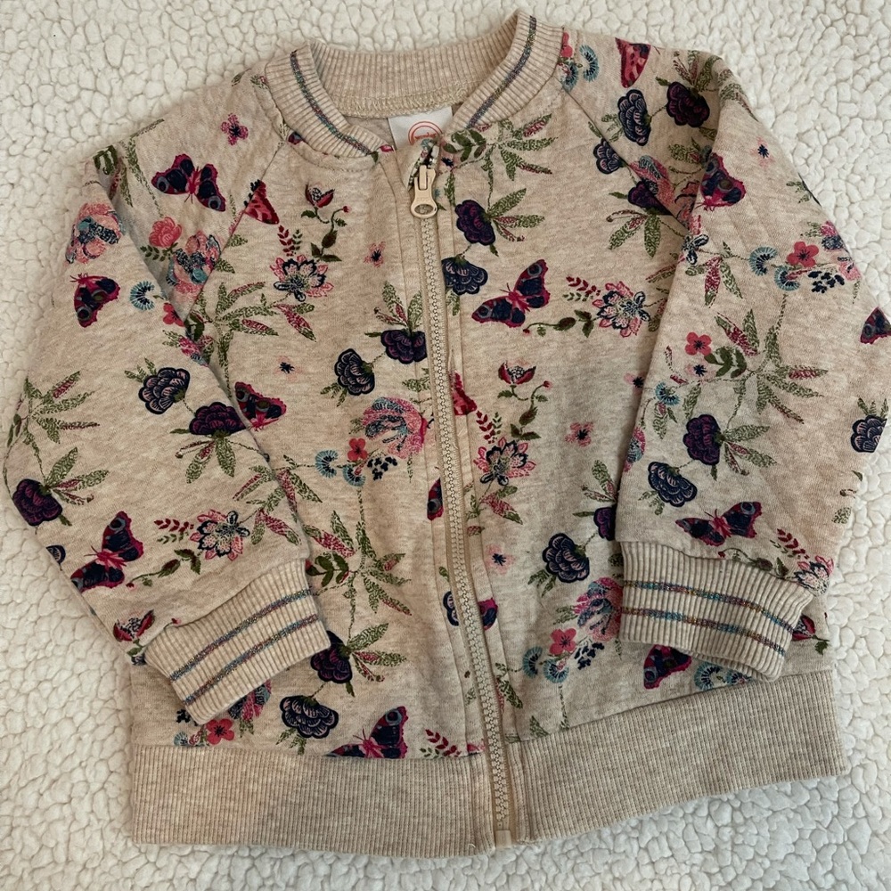 Floral Toddler Zip Jacket SIZE 18mo